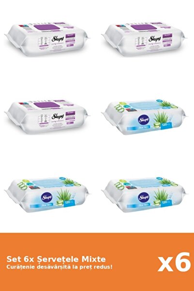Sleepy Set of 6 Mixed Sleepy Wipes: Aloe Vera, Orchid Garden