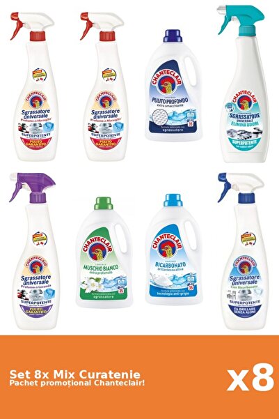 Chanteclair Set 8 Mix Curatenie Chanteclair: Bicarbonat, Clasic, Mosc Alb, Ma...