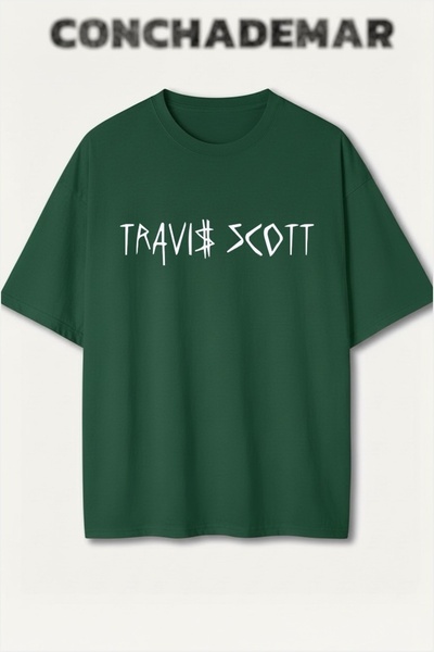 Vordevia Travis Scott cu imprimeu Premium supradimensionat bumbac lu tricou