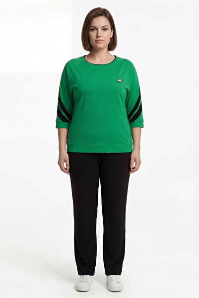 EXİTLİNE Women's Green Summer Dress with Elastic Waist and Accessories, Piece...