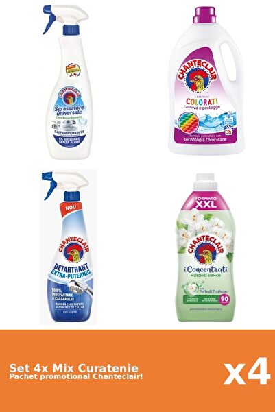 Chanteclair Set 4 Mix Curatenie Chanteclair: Bicarbonat, Mosc Alb, Color, Put...