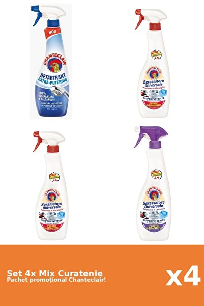 Chanteclair Set 4 Mix Curatenie Chanteclair: Marsilia, Puternic, Mosc Alb