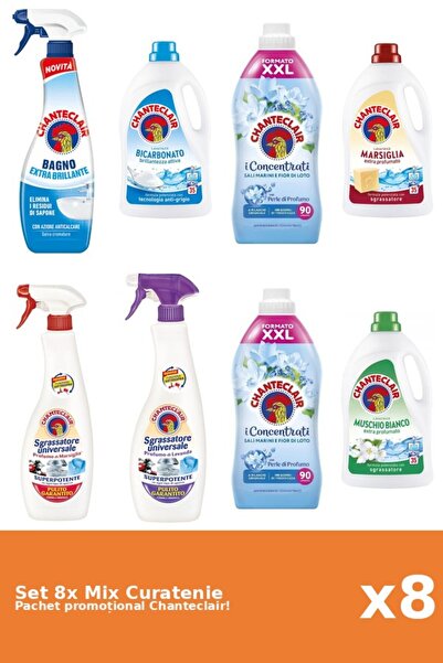 Chanteclair Set 8 Chanteclair Cleaning Mix: Baking Soda, Lotus, Classic, Whit...