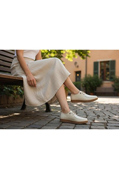 BAYRAMOĞLU KUNDURA Byk Vardar 510 Genuine De Leather Ahve Comfortable Women's...