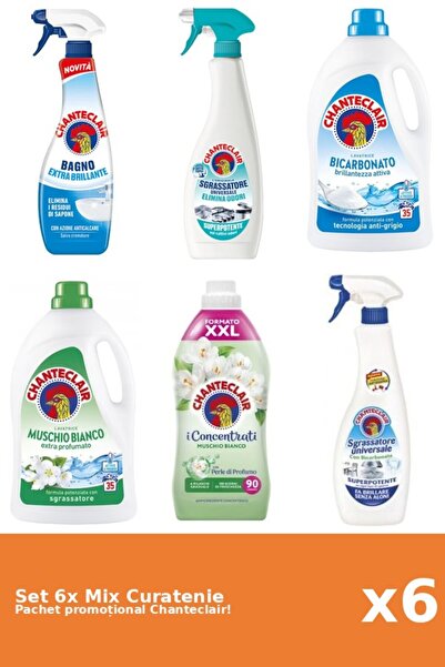 Chanteclair Set 6 Mix Curatenie Chanteclair: Bicarbonat, Clasic, AntiMiros, M...