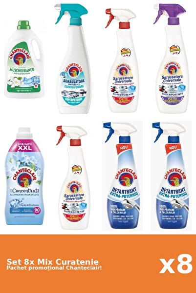 Chanteclair Set 8 Chanteclair Cleaning Mix: Lotus, Strong, White Musk, Anti-O...