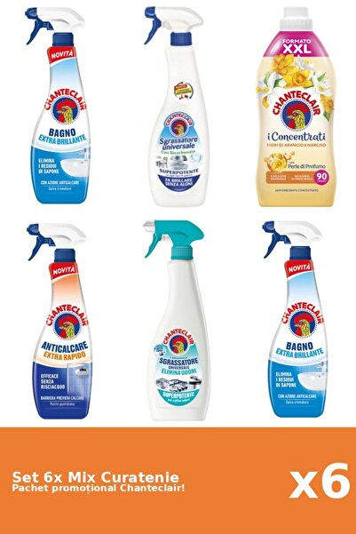 Chanteclair Set 6 Mix Curatenie Chanteclair: Bicarbonat, Clasic, Portocale, A...