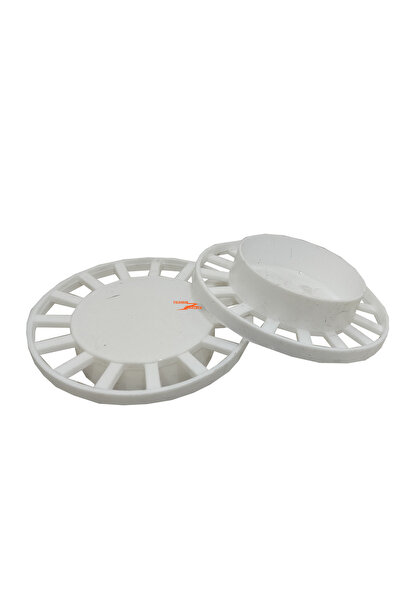 yıldırım nalbur 2 ADET YER SİFONU KAPAK 70 MM İÇ TAKIMI BÜYÜK BOY PLASTİK KAP...