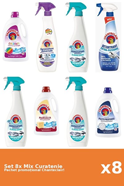 Chanteclair Set 8 Mix Curatenie Chanteclair: Clasic, Puternic, Color, Mosc Al...