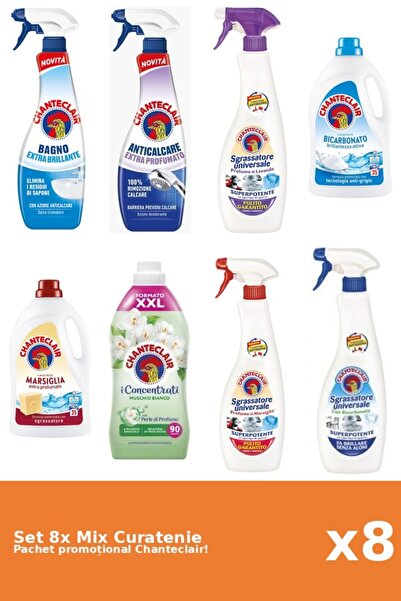 Chanteclair Set 8 Mix Curatenie Chanteclair: Bicarbonat, Clasic, Parfumat, Mo...