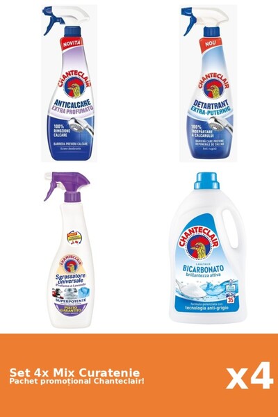 Chanteclair Set 4 Mix Curatenie Chanteclair: Bicarbonat, Puternic, Parfumat, ...
