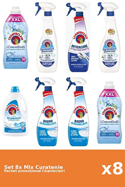 Chanteclair Set 8 Mix Curatenie Chanteclair: Bicarbonat, Lotus, Clasic, Parfumat