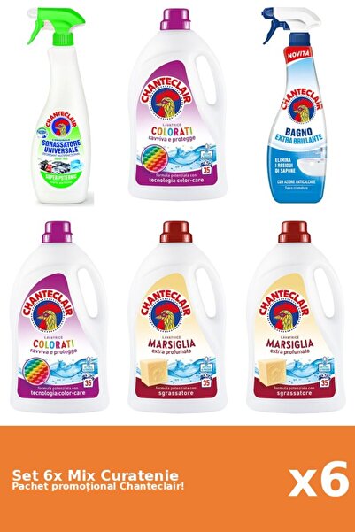 Chanteclair Set 6 Mix Curatenie Chanteclair: Lamaie, Clasic, Marsilia, Color