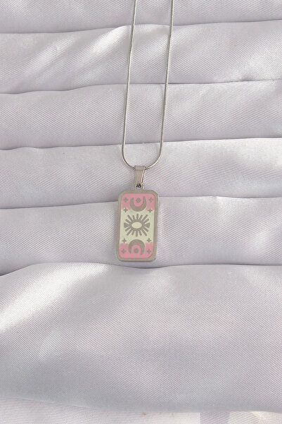 online kapsulavm avm alışveriş 316L Steel Silver Color Pink Enamel Moon Figur...