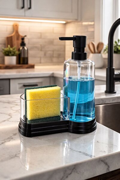 naturelove 4-Piece Bathroom Set in Two Colors - Trash Can, Wc Brush, Liquid S...