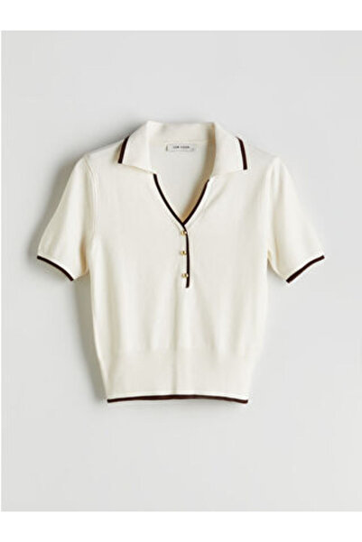 LC Waikiki Modanova Sezon Brown Polo Collar Women's Knitwear Sweater