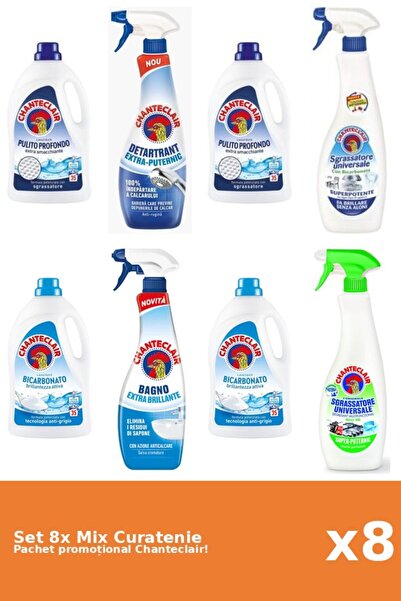Chanteclair Set 8 Mix Curatenie Chanteclair: Bicarbonat, Clasic, Lamaie, Pute...