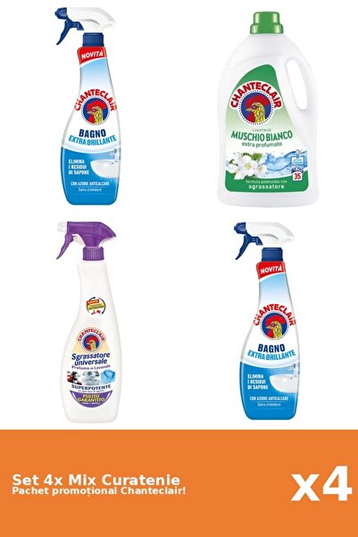 Chanteclair Set 4 Mix Curatenie Chanteclair: Clasic, Lavanda, Mosc Alb