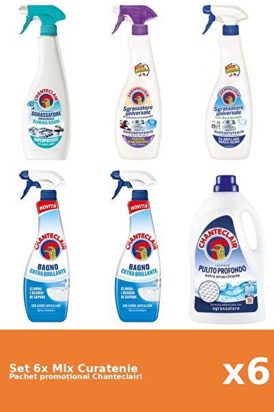 Chanteclair Set 6 Mix Curatenie Chanteclair: Bicarbonat, AntiMiros, Clasic, M...