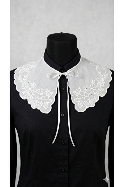 PL White Cotton Piece Fabric Collar 2