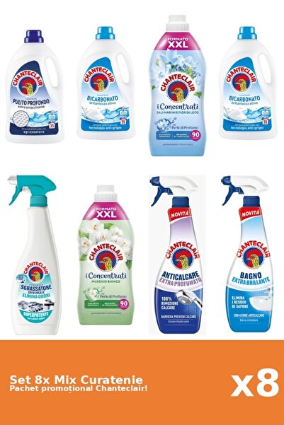 Chanteclair Set 8 Mix Curatenie Chanteclair: Bicarbonat, Lotus, Clasic, Parfu...