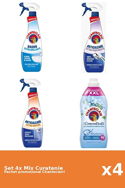 Chanteclair Set 4 Mix Curatenie Chanteclair: Lotus, Clasic, Parfumat, Rapid