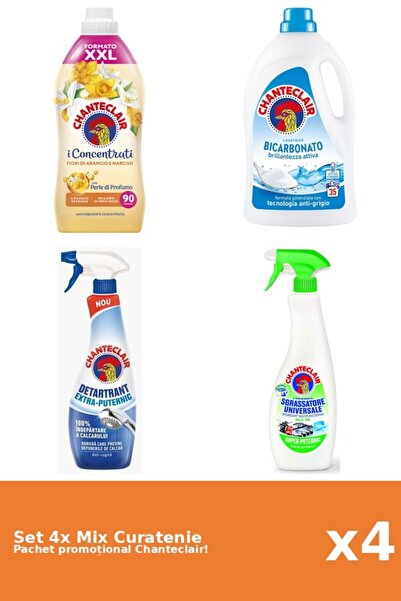 Chanteclair Set 4 Mix Curatenie Chanteclair: Bicarbonat, Lamaie, Portocale, P...