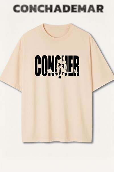 Vordevia Sportsman Štampano Premium Oversize kroj Pamuk komad T-shirt