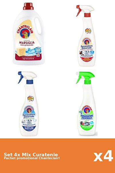 Chanteclair Set of 4 Chanteclair Cleaning Mix: Baking Soda, Marseille, Lemon