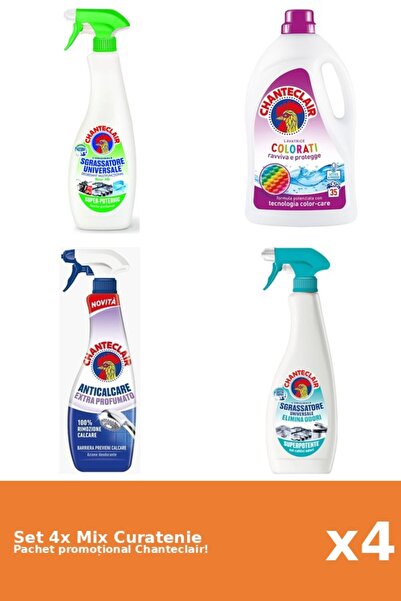 Chanteclair Set 4 Mix Curatenie Chanteclair: Lamaie, AntiMiros, Color, Parfumat