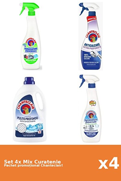 Chanteclair Set 4 Mix Curatenie Chanteclair: Lamaie, Bicarbonat, Clasic, Parf...