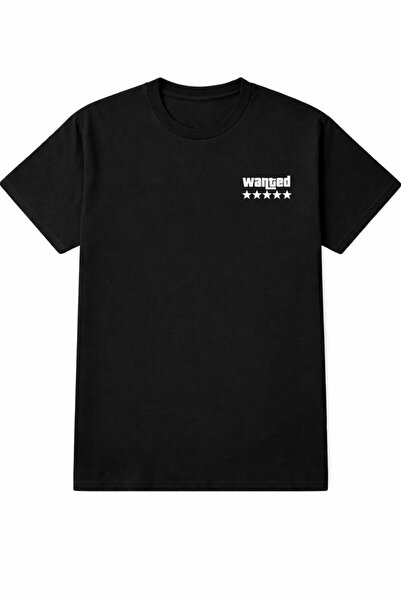 DUBU BUTİK Μπλουζάκι Unisex Wanted με τύπωμα oversized 100% Βαμβάκι Crew Neck...