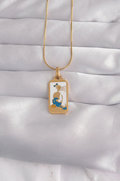 online kapsulavm avm alışveriş 316L Steel Gold Color White Enamel Girl Figure...