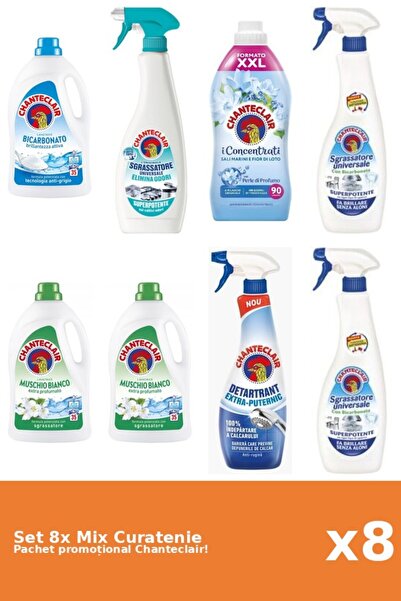 Chanteclair Set 8 Mix Curatenie Chanteclair: Bicarbonat, Lotus, Puternic, Mos...