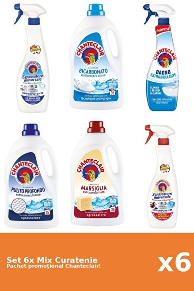 Chanteclair Set 6 Mix Curatenie Chanteclair: Bicarbonat, Clasic, Marsilia