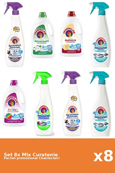 Chanteclair Set 8 Mix Curatenie Chanteclair: Lamaie, Color, Mosc Alb, Marsili...