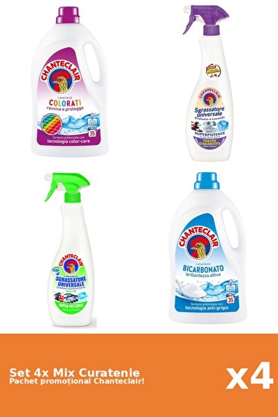 Chanteclair Set 4 Mix Curatenie Chanteclair: Lamaie, Bicarbonat, Color, Lavanda