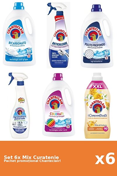 Chanteclair Set 6 Mix Curatenie Chanteclair: Bicarbonat, Clasic, Portocale, C...