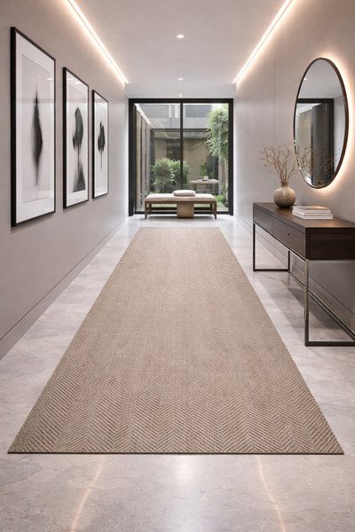 Babil Home Kaymaz Taban Sisal Kesme Halı Mutfak Koridor Hol Yolluk S901HARDAL