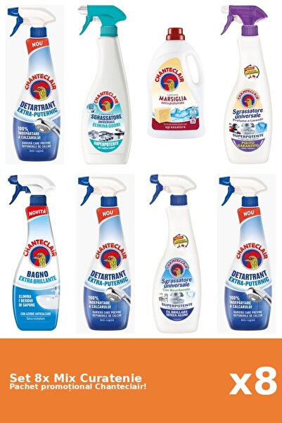 Chanteclair Set 8 Mix Curatenie Chanteclair: Bicarbonat, Clasic, Puternic, An...