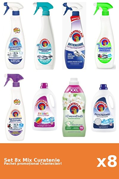 Chanteclair Set 8 Mix Curatenie Chanteclair: Lamaie, Bicarbonat, Clasic, Colo...