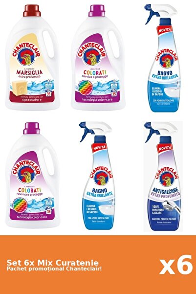 Chanteclair Set 6 Mix Curatenie Chanteclair: Marsilia, Clasic, Color, Parfumat
