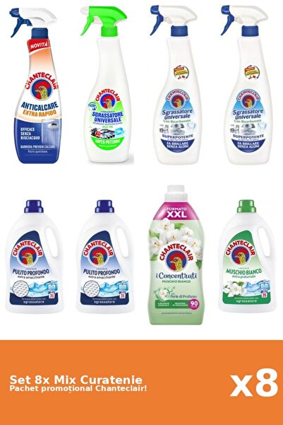 Chanteclair Set 8 Mix Curatenie Chanteclair: Lamaie, Bicarbonat, Clasic, Mosc...