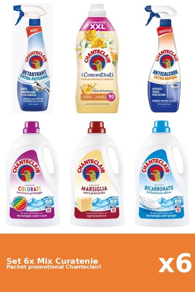 Chanteclair Set 6 Mix Curatenie Chanteclair: Bicarbonat, Portocale, Color, Pu...