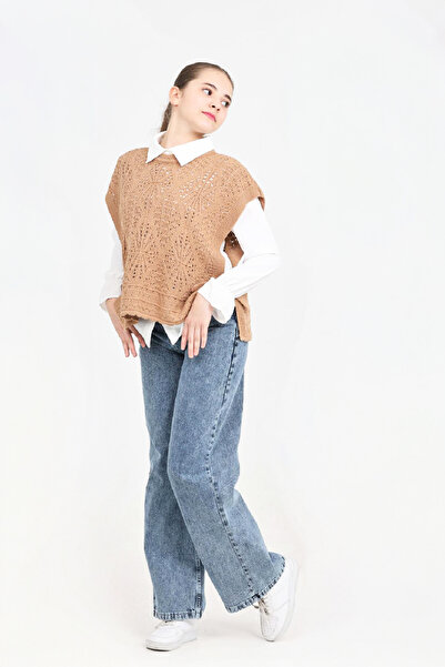 MODANINO Κοριτσίστικο Σετ Τζιν 3τμχ (Παντελόνι+Πουκάμισο+Πλεκτό Γιλέκο ) 5-15...