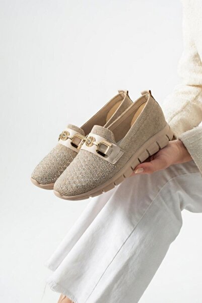 expres moda Comfortable Women's Shoes with Fine Stone Details Ser-2685