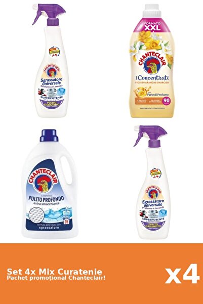 Chanteclair Set 4 Mix Curatenie Chanteclair: Clasic, Portocale, Mosc Alb