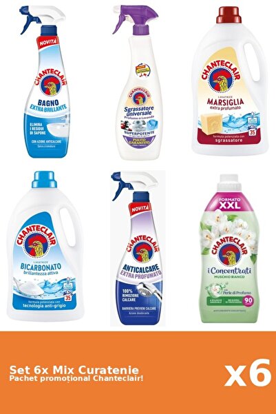 Chanteclair Set 6 Mix Curatenie Chanteclair: Bicarbonat, Clasic, Parfumat, Mo...