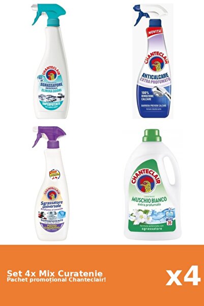 Chanteclair Set 4 Mix Curatenie Chanteclair: AntiMiros, Parfumat, Mosc Alb