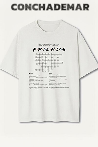 Vordevia تي شيرت فريندز بولماكس مطبوع بريميوم كبير الحجم مكون من قطن قطع
